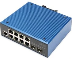 Šakotuvas Jungiklis Digitus Digitus Pramoninis valdomas jungiklis Gigabit Ethernet L2, 8+2 prievadai