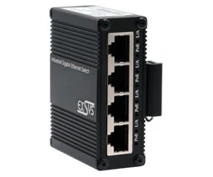 Šakotuvas Switch Exsys EX-62021PoE-P 5 prievadų pramoninis mikro Gigabit komutatorius su Pass-Through funkcija, nevaldomas
