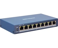 Šakotuvas 9 prievadų, 8 PoE prievadų komutatorius Hikvision DS-3E1309P-EI