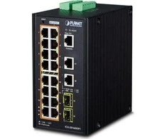 Šakotuvas PLANET IGS-20160HPT tinklo jungiklis Valdomas L2/L3 Gigabit Ethernet (10/100/1000) Maitinimas per Ethernet (PoE) Mėlyna, Baltas