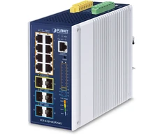Šakotuvas Switch Planet Industrial L3 8-Port Zarządzany Gigabit Ethernet (10/100/1000) Obsługa PoE Aliuminio Mėlyna (IGS-6329-8UP2S4X)