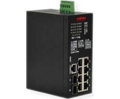 Šakotuvas Switch Roline Przemysłowy gigabitowy 10 portów PoE+ inteligentnie zarządzany