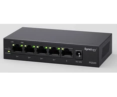 Serveris Switch Synology Synology PS500 | Switch PoE, 5 portów GE, 4xGE PoE+, 60W