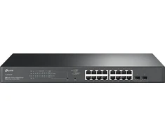 Šakotuvas Switch TP-Link JetStream TL-SG2218P przełącznik sieciowy zarządzany L2/L2+ Gigabit Ethernet (10/100/1000) obsługa PoE 1U juoda
