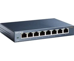 Šakotuvas TP-LINK 8 prievadų metalinis gigabito komutatorius, 5 10/100/1000M RJ45, palaikantis GMP Snooping, IEEE 802.1p QoS, „Plug and Play“ metaliniame korpuse