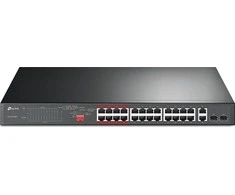 TP-Link 24-Port 10/100Mbps + 2-Port Gigabit Unmanaged PoE+ Switch
