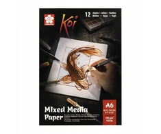 Sakura Koi Mixed media paper pad | 10.5 x 14.8 cm (A6), 290 g, 12 sheets (ROY-94120004)