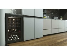 Haier Wine Bank 50 Serie 3 HWS49GAE Kompresorinis vyno aušintuvas Laisvai pastatomas Juodas 49 buteliai