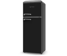 ETA Šaldytuvas | ETA253890020EN Storio Retro | Energy efficiency class E | Free standing | Combi | Height 148.2 cm | Šaldytuvas net capacity 170 L | Šaldiklis net capacity 45 L | 38 dB | Juodas