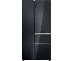 Šaldytuvas Haier S+ 4D 7 No Frost 601 L aukštis 190 cm juodas - SBS šaldytuvas (HSPR79F19DNGG)