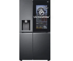 Šaldytuvas LG InstaView ™ ThinQ™ GSXV91MCAE American Šaldytuvas Šaldiklis Freestanding American door Juodas LED Touch LED