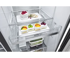 Šaldytuvas LG InstaView ™ ThinQ™ GSXV91MCAE American Šaldytuvas Šaldiklis Freestanding American door Juodas LED Touch LED