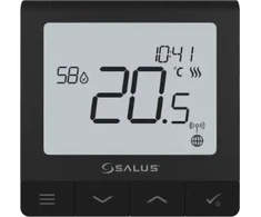 Salus Salus laidinis, įleidžiamas temperatūros reguliatorius SQ610B Quantum, 230 V, juodas