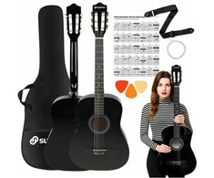 Salvador Cortez SUPRIMO CGS2 BK 4/4 klasikinė gitara, juoda, mokymuisi
