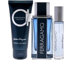 Salvatore Ferragamo Intense Leather rinkinys vyrams (EDP, 100 ml + EDP, 10 ml + dušo gelis, 100 ml)