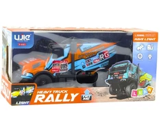 Lean Toys Nuotolinio valdymo RC sunkvežimis, oranžinis ir mėlynas, 20 cm