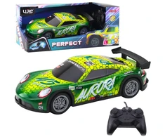 Lean Toys Nuotoliniu būdu valdomas lenktyninis automobilis su šviečiančiu korpusu 27MHz