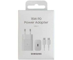 Samsung Common Baltas 15W Power Adapteris