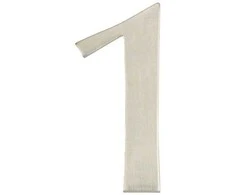 Durų numeris Haushalt SS-1, 6,2 cm x 3,5 cm, nerūdijantis plienas, nerūdijantis plienas