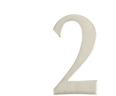 Durų numeris Haushalt SS-2, 6,2 cm x 3,5 cm, nerūdijantis plienas, nerūdijantis plienas