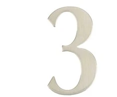 Haushalt Durų numeris „3“, nerūdijantis plienas, 62 mm