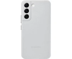 Dėklas Samsung Galaxy S22 odinis dangtelis šviesiai pilkas