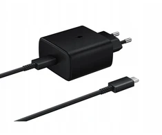 Įkroviklis Samsung EP-TA845 45W + Type-C kabelis juodas
