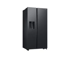 Dviduris šaldytuvas Samsung Side by Side Series 4 RS64DG5303B1EF, su vandens ir ledukų dispenseriu, Juodas