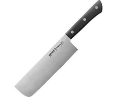 Samura HARAKIRI universalus virtuvinis peilis NAKIRI 6,7"/170mm 59 HRC su juoda rankena
