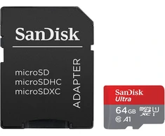 Atminties kortelė Sandisk Ultra microSDXC 64GB, su adapteriu