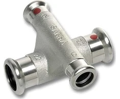 SANHA 2 lapų skersinė dalis SANHA-THERM C-Stahl d28x15SANHA