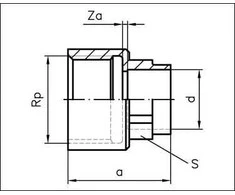 Sanha Bronze mufa 4270G GW 42mm x 3 / 2 "(1427042112)