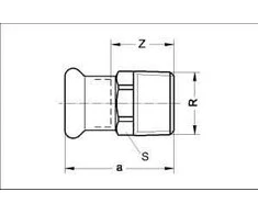 SANHA Nypel Press GZ 18 mm x 3/4 colių (1112431834)