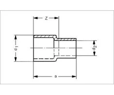 SANHA Nypel reduktorius 5243 vario 42 x 28mm (152434228)