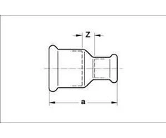 SANHA Spaudo redukcija mufa ZW x ZW 28 x 15mm (162402815)
