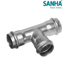 SANHA Trójnik redukcyjny -NIROSAN- Nerūdijantis plienas d35x18x35SANHA (69130351835)