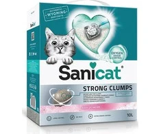 Sanicat Strong Clumps kačių kraikas, kačių kraikas, bentonitas, kūdikių milteliai, 10l, gumulavimas