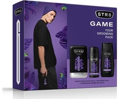 Sarantis STR 8 žaidimų dovanų rinkinys (po skutimosi 100 ml + purškiklis Deo 150 ml + dušo želė 250 ml)