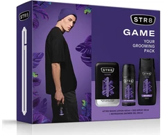 Sarantis STR 8 žaidimų dovanų rinkinys (po skutimosi 100 ml + purškiklis Deo 150 ml + dušo želė 250 ml)
