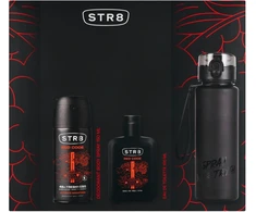 Sarantis STR8 Dovanų rinkinys vyrams Raudona Code (tualetinis vanduo 100 ml + dezodorantas purškiamas 150 ml + gertuvė) (621563)