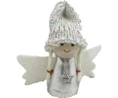 Saska Christmas sidabrinis kalėdinis angeliukas 7 cm