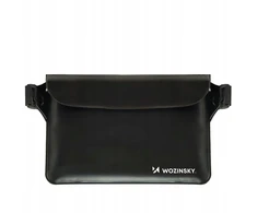 Wozinsky WWS-01 Atsparus vandeniui PVC Waist Bag - Juodas