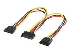 PREMIUMCORD kabelis SATA maitinimo į HDD skirstytuvą 2x SATA
