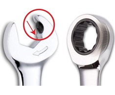 SATA KLUCZ PŁASKO-OCZKOWY 15mm Z GRZECHOTKĄ