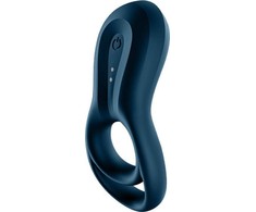 Satisfyer Epic Duo Ring Vibrating Double Silicone Stimulation System Juodas