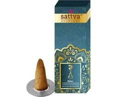 Eglės kvapo smilkalų kūgiai Relax, Sattva Ayurveda, 20g