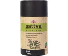 Augaliniai juodi plaukų dažai Juodas, Sattva Ayurveda, 150g