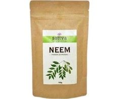 Nimbamedžio milteliai veido ir plaukų kaukėms Neem, Sattva Ayurveda, 100g