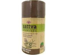 Augaliniai šviesiai rudi plaukų dažai šviesiai rudas, Sattva Ayurveda, 150g