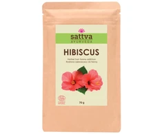 Kinrožių milteliai plaukams Hibiscus, Sattva Ayurveda, 70g